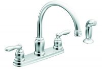 Moen Caldwell Chrome Two Handle Kitchen Faucet With Side Spray pertaining to size 900 X 900