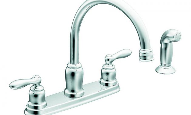 Moen Caldwell Chrome Two Handle Kitchen Faucet With Side Spray pertaining to size 900 X 900