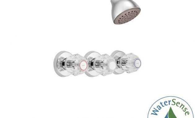 Moen Chateau 3 Handle 1 Spray Tub And Shower Faucet In Chrome Valve regarding dimensions 1000 X 1000