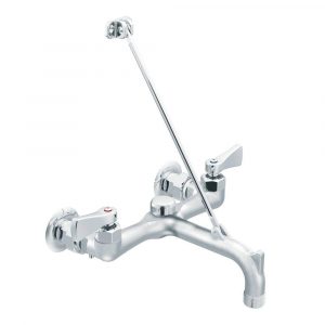 Moen Commercial 2 Handle Wall Mount Service Faucet In Chrome 8230 intended for size 1000 X 1000