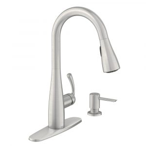 Moen Essie Single Handle Pull Down Sprayer Kitchen Faucet With for size 1000 X 1000