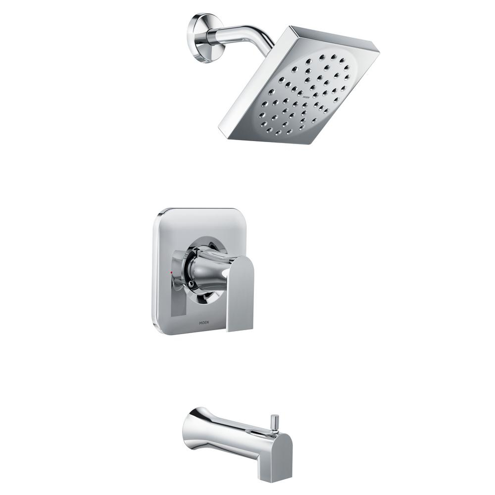 Moen Genta Single Handle 1 Spray Tub And Shower Faucet In Chrome intended for size 1000 X 1000