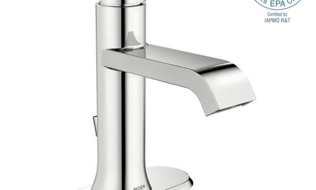 Moen Genta Single Hole Single Handle Bathroom Faucet In Chrome for proportions 1000 X 1000