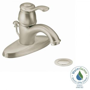 Moen Kingsley Single Hole 1 Handle Bathroom Faucet In Brushed Nickel with measurements 1000 X 1000