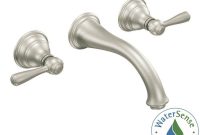 Moen Kingsley Wall Mount 2 Handle Low Arc Bathroom Faucet Trim Kit pertaining to proportions 1000 X 1000