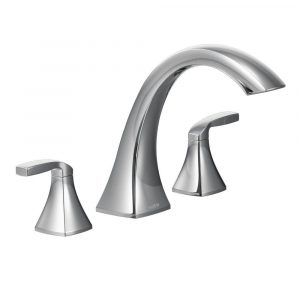 Moen Voss 2 Handle Deck Mount High Arc Roman Tub Faucet Trim Kit In with regard to dimensions 1000 X 1000