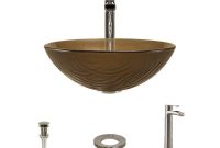 Mr Direct Glass Vessel Sink In Translucent Smoky Brown And Black regarding sizing 1000 X 1000