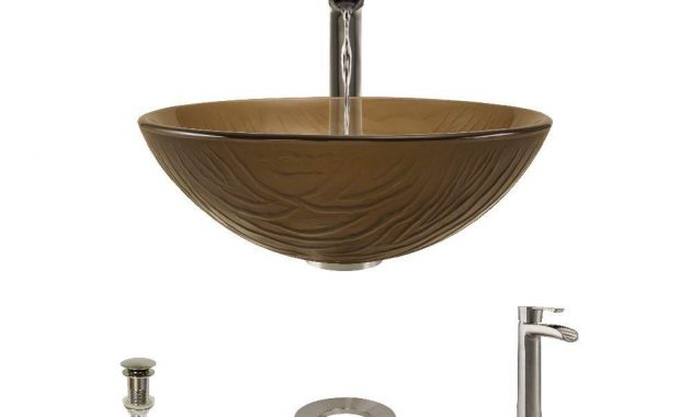 Mr Direct Glass Vessel Sink In Translucent Smoky Brown And Black regarding sizing 1000 X 1000