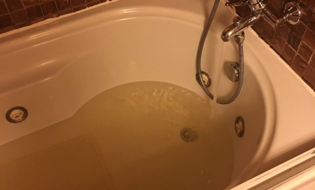 Nasty Brown Poo Water Coming Out Of The Faucet In The Broke Water within dimensions 987 X 1317