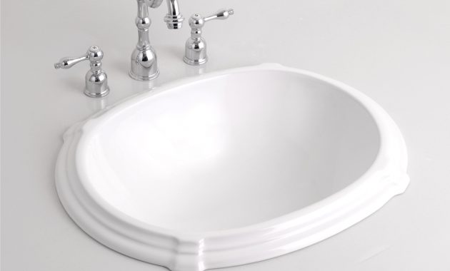 drop-in bathroom sink without faucet holes