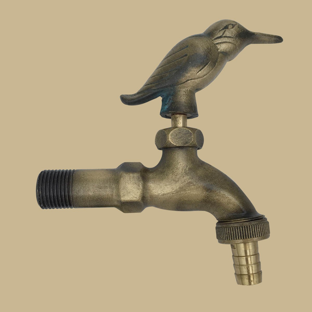 Outdoor Faucet Bird Spigot Solid Brass Antique Finish Garden Tap Hose Not Incl in dimensions 1200 X 1200