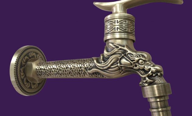 Outdoor Garden Faucet Antique Brass Spigot Spout Tap with measurements 1200 X 1200