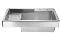 Pearlhaus 33 Inch Single Bowl Drop In Drain Board Utility Sink 8 throughout size 1000 X 1000