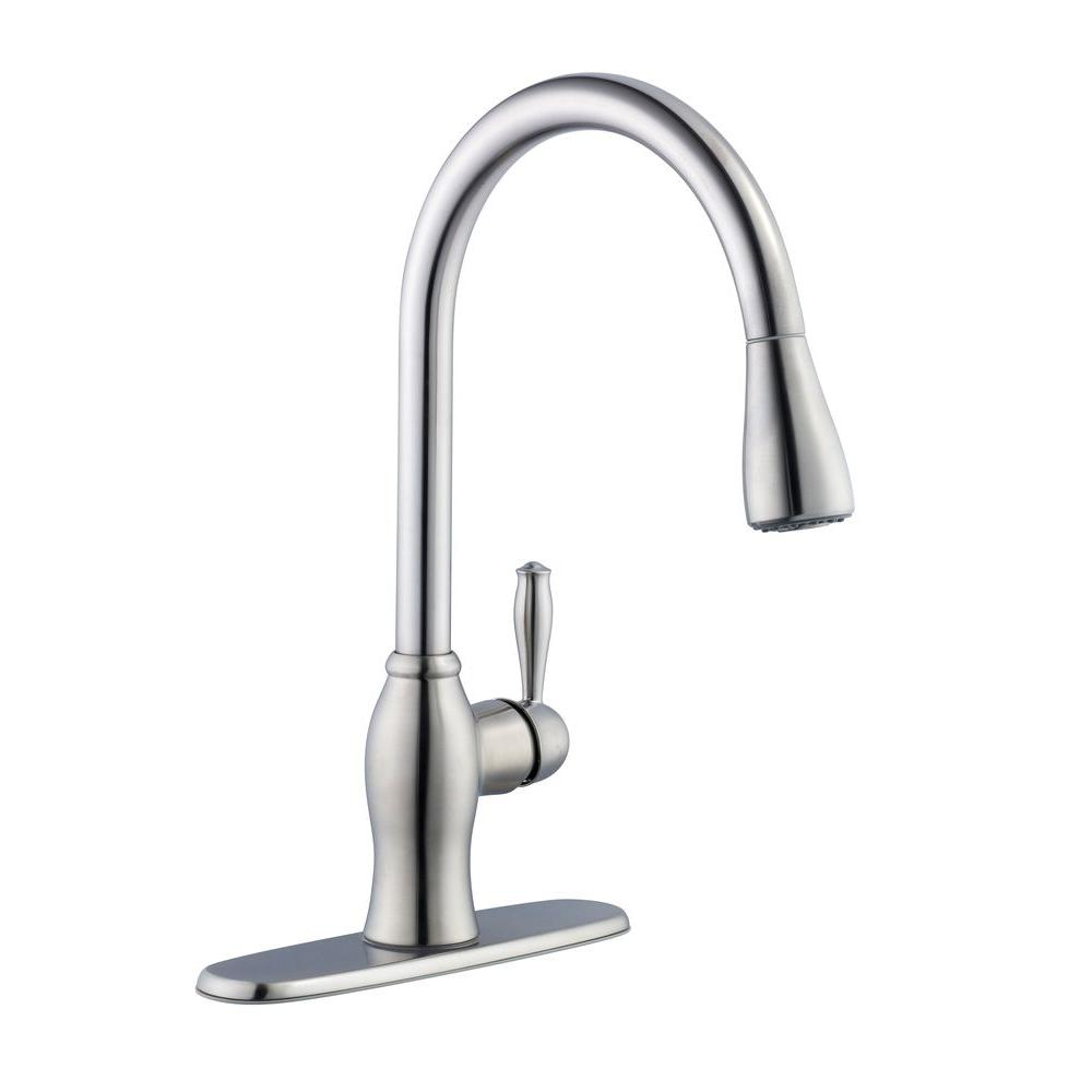 Pegasus 1050 Pull Down Sprayer Kitchen Faucet In Stainless Steel Intended For Measurements 1000 X 1000 