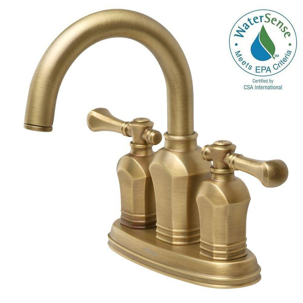 Pegasus Verdanza 4 In Centerset 2 Handle Bathroom Faucet In Antique inside sizing 1000 X 1000