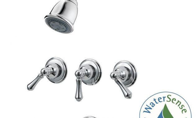 Pfister 3 Handle Tub And Shower Faucet Trim Kit In Polished Chrome for proportions 1000 X 1000