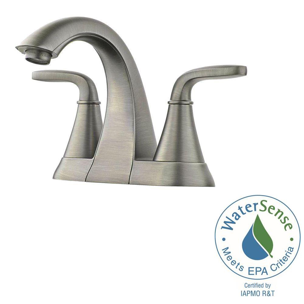 Pfister Pasadena 4 In Centerset 2 Handle Bathroom Faucet In Slate for proportions 1000 X 1000