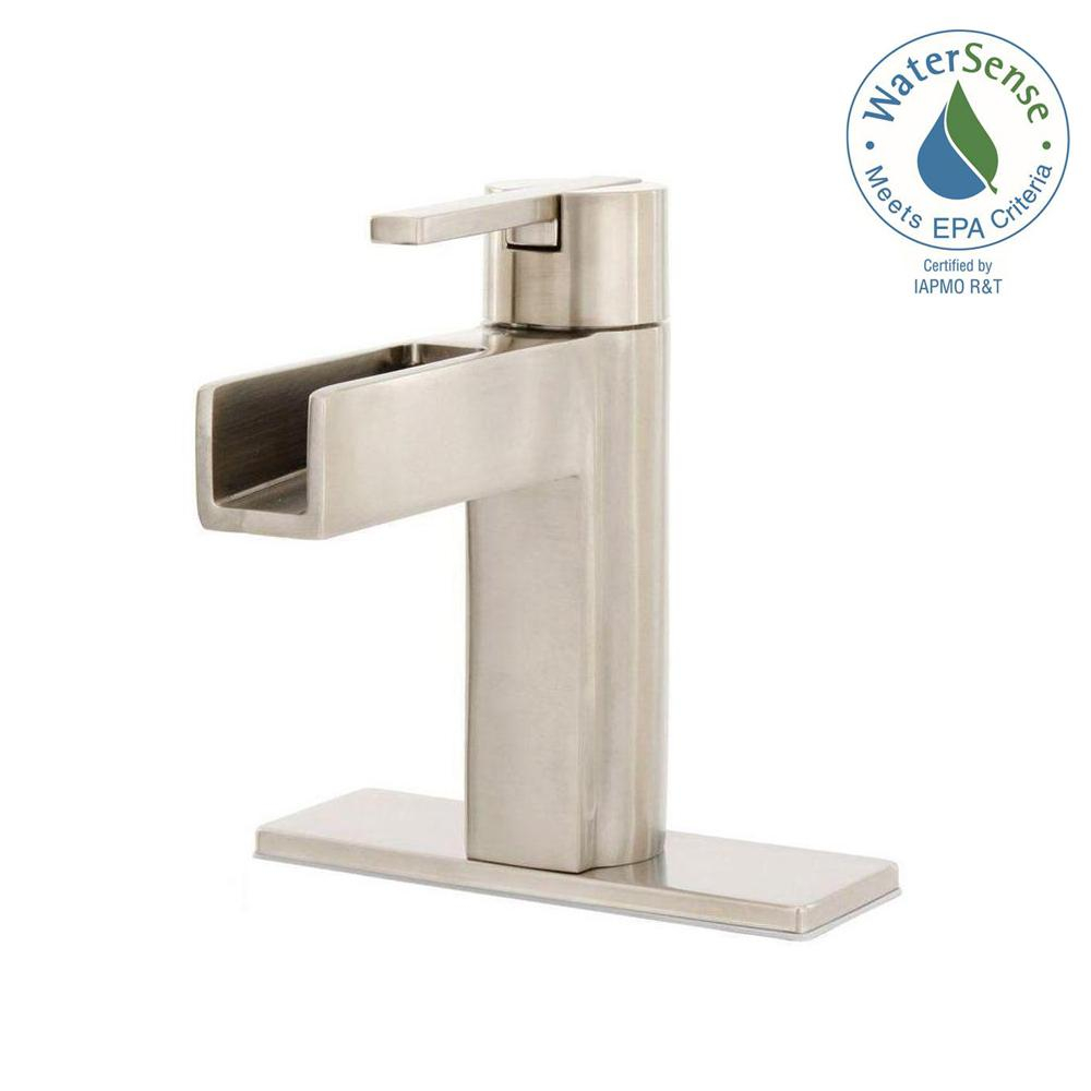 Pfister Vega Single Hole Single Handle Bathroom Faucet In Brushed pertaining to proportions 1000 X 1000