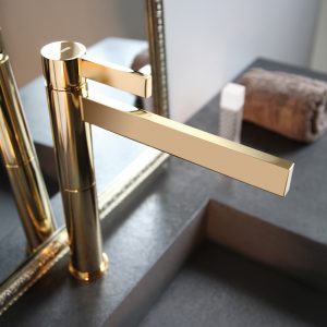 Polished Gold Waterfall Bathroom Faucet inside sizing 1000 X 1000