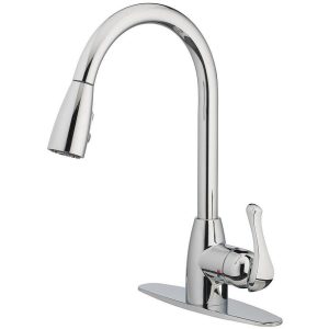 Project Source Chrome 1 Handle Pull Down Kitchen Faucet House with proportions 900 X 900