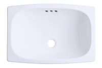 Rectangle No Faucet Hole White Drop In Bathroom Sinks with size 1000 X 1000