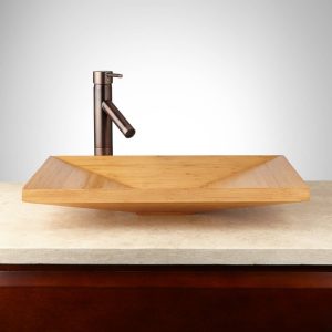 Rectangular Bamboo Vessel Sink Bathroom inside proportions 1500 X 1500