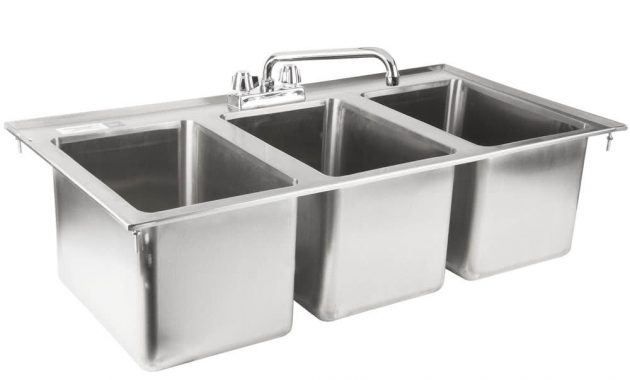 Regency 10 X 14 X 10 16 Gauge Stainless Steel Three Compartment within size 1000 X 1000