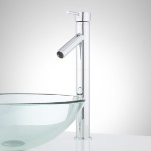 Rotunda Slanted Spout Single Hole Vessel Faucet And Pop Up Drain inside dimensions 1500 X 1500