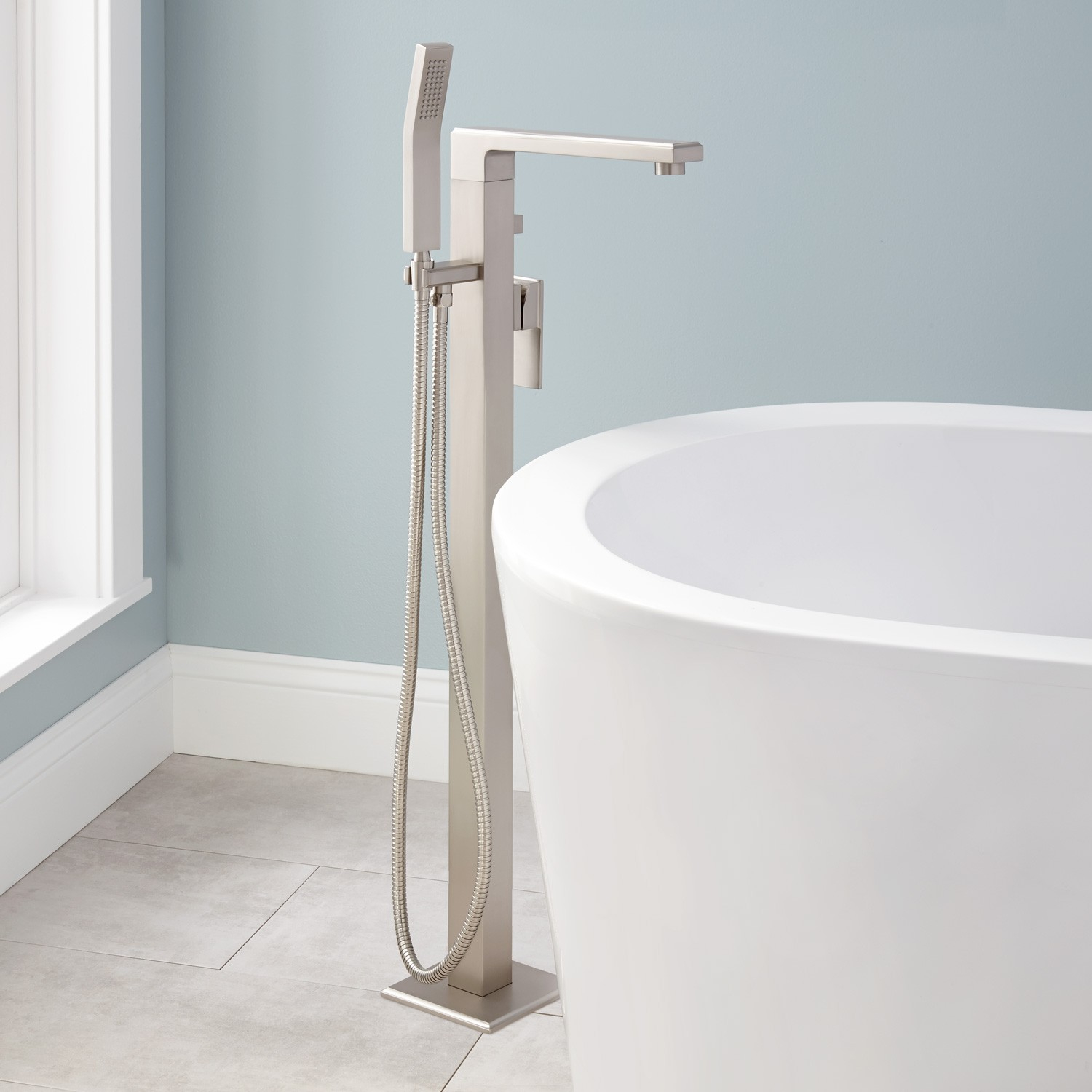 Ryle Freestanding Tub Faucet And Hand Shower Bathroom in proportions 1500 X 1500