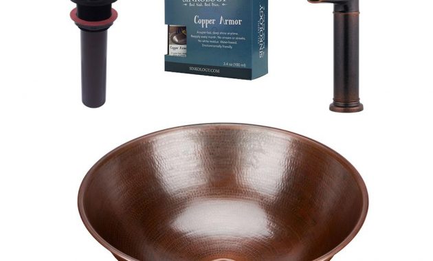 Sinkology Pfister All In One Copper Vessel Sink Hubble Design Kit In within dimensions 1000 X 1000