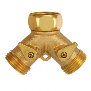 Solid Brass Y Adapter Hose Splitter Floodchek Corporation for proportions 1600 X 1600