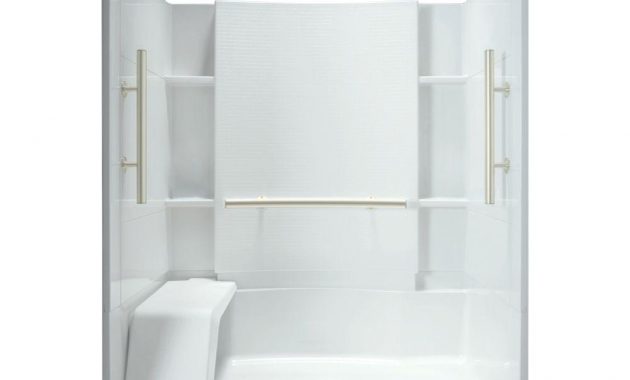 Sterling Accord 36 In X 60 In X 74 12 In Shower Stall In White intended for measurements 1000 X 1000