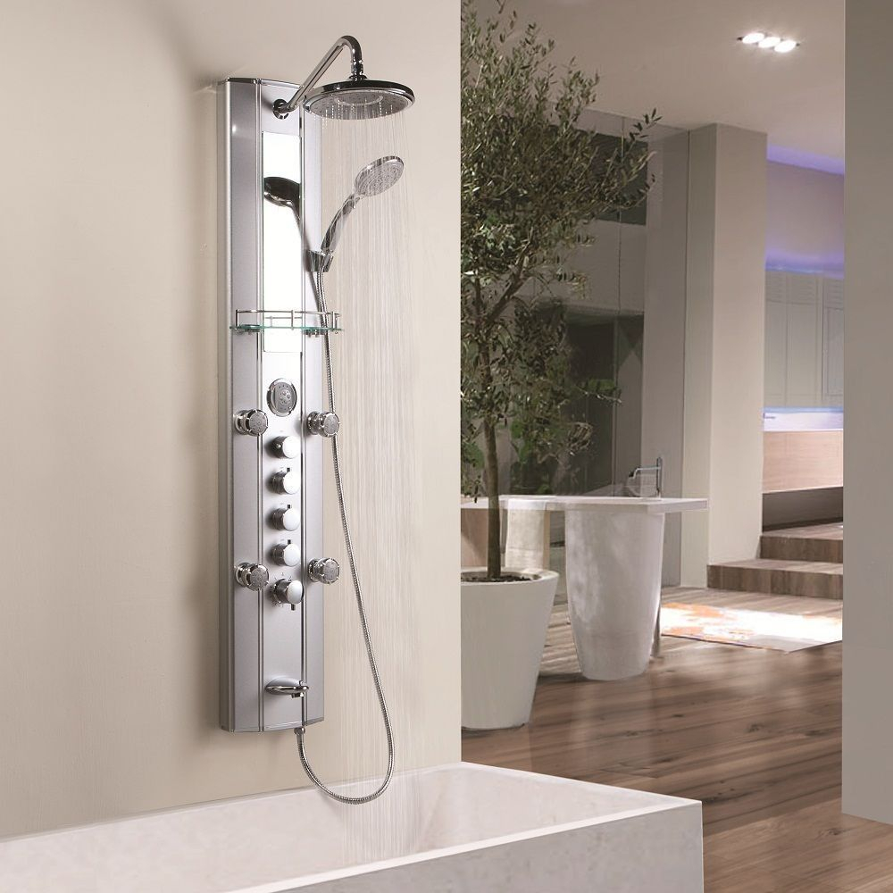 Thermostatic Multi Function Shower Tower With Tub Faucet throughout sizing 1000 X 1000