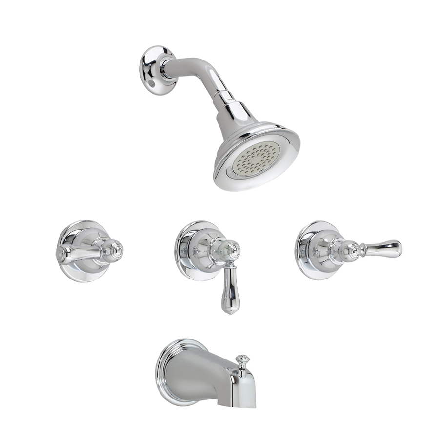 Three Handle Tub And Shower Faucet Brushed Nickel Faucet inside sizing 900 X 900