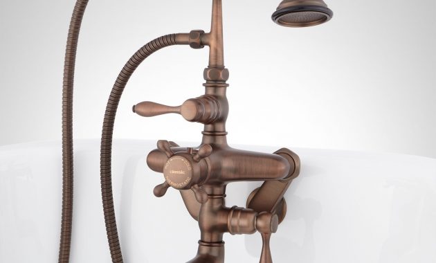 Traditional Thermostatic Tub Wall Mount Faucet And Porcelain Hand pertaining to sizing 1500 X 1500