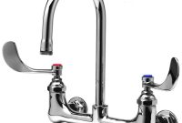 Ts B 0330 04 Wall Mounted Surgical Sink Faucet With 8 Adjustable Centers 10 78 High Rigid Gooseneck Eterna Cartridges And 4 Wrist Action intended for proportions 1000 X 1000