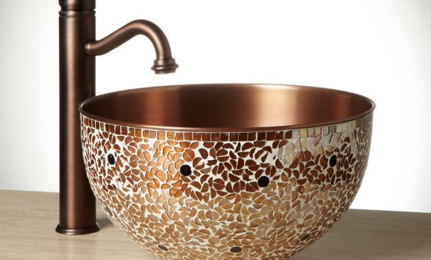 Valencia Mosaic Copper Vessel Sink Bathroom with sizing 1500 X 1500