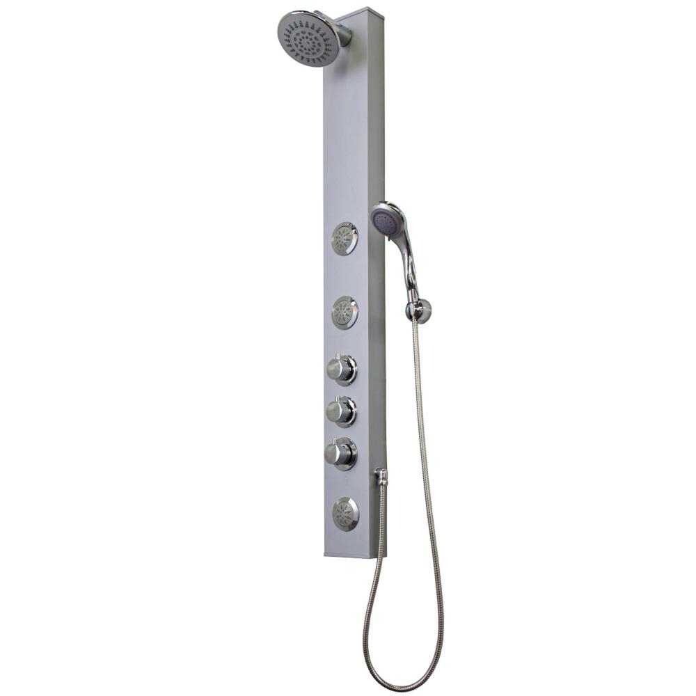 Vigo 4 Way Massage 3 Jet Shower Tower In Stainless Steel Valve within measurements 1000 X 1000