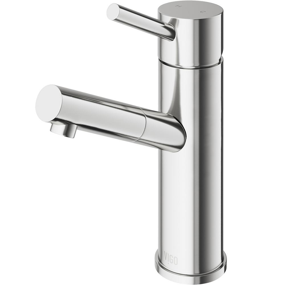 Vigo Single Hole 1 Handle Bathroom Faucet In Brushed Nickel with dimensions 1000 X 1000