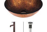 Vigo Vessel Sink In Russet With Faucet Set In Browns Vgt128 The throughout sizing 1000 X 1000