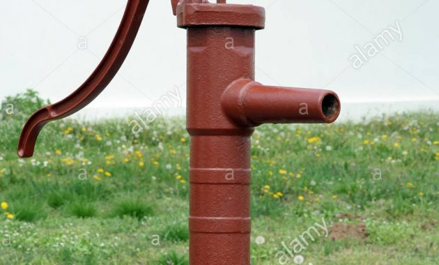 Vintage Water Faucet Old Water Pump Stock Photo 129653485 Alamy in sizing 866 X 1390