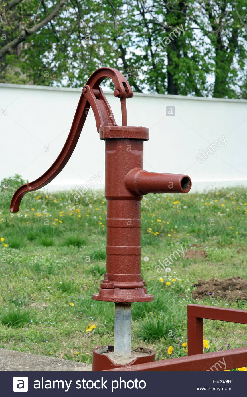 Vintage Water Faucet Old Water Pump Stock Photo 129653485 Alamy throughout proportions 866 X 1390