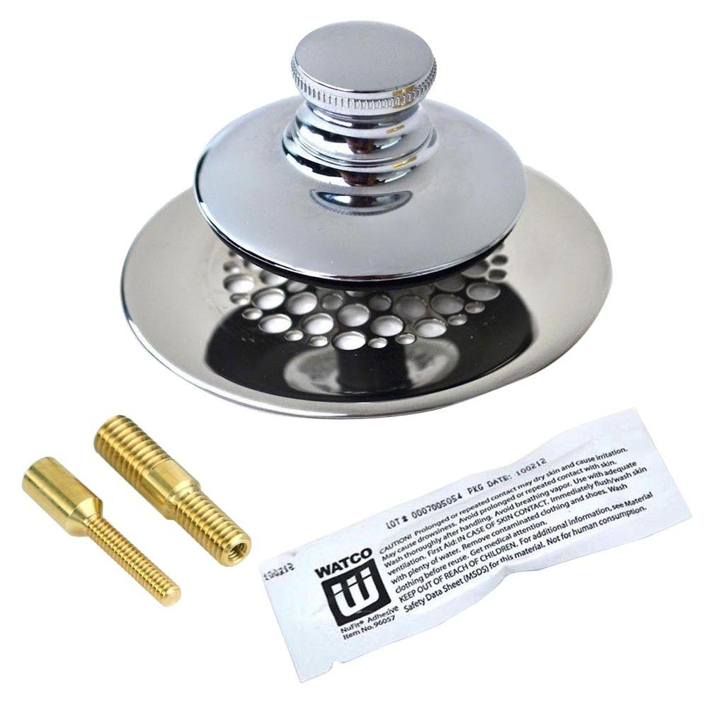 Watco Universal Nufit Push Pull Bathtub Stopper With Grid Strainer inside size 1000 X 1000