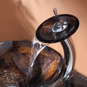 Waterfall Faucet Vessel Sink Combo intended for size 2000 X 2000