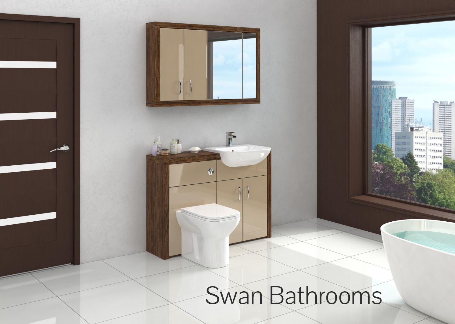 1200mm Bathroom Fitted Furniture Bathroom Fitted Units Swan within dimensions 1500 X 1070