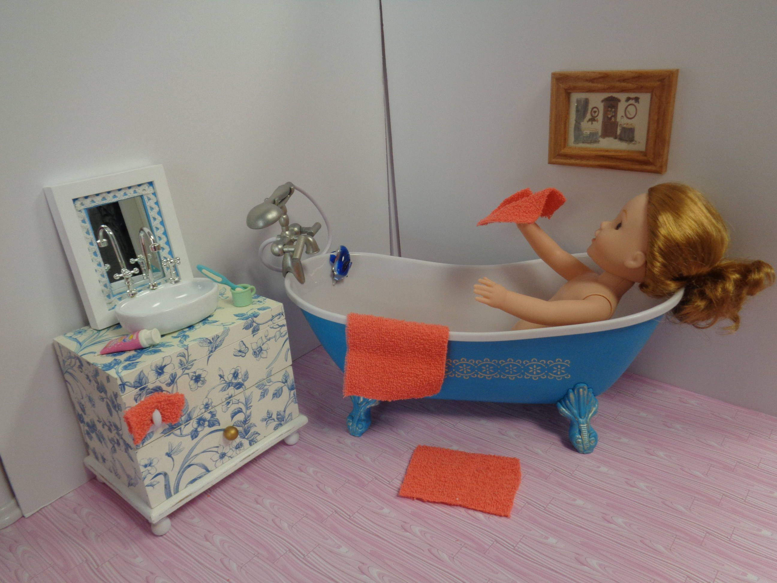 14 18 Inch Doll Bathroom Vanity Sink And Tub For American Girl Dolls with regard to measurements 2592 X 1944