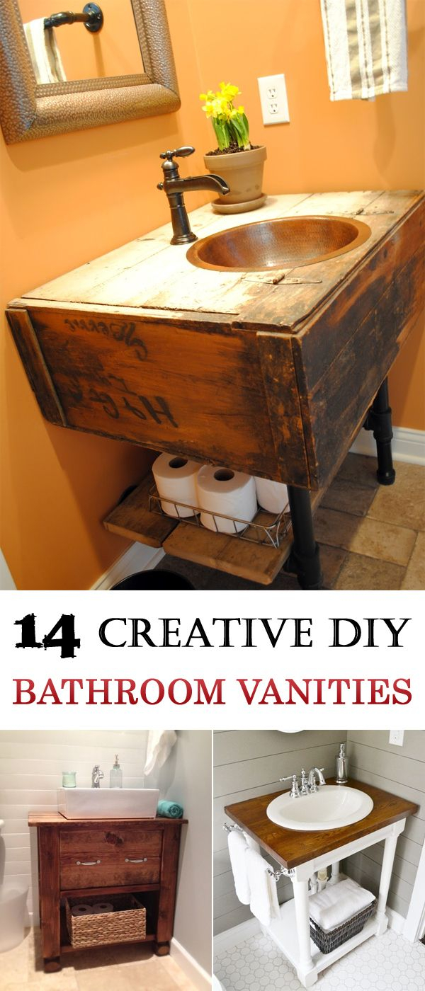 14 Creative Diy Bathroom Vanities Western Decor Diy Bathroom in size 600 X 1400