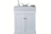 24 In W X 345 In H Vanity In Matt White With Ceramic Vanity Top regarding measurements 1000 X 1000