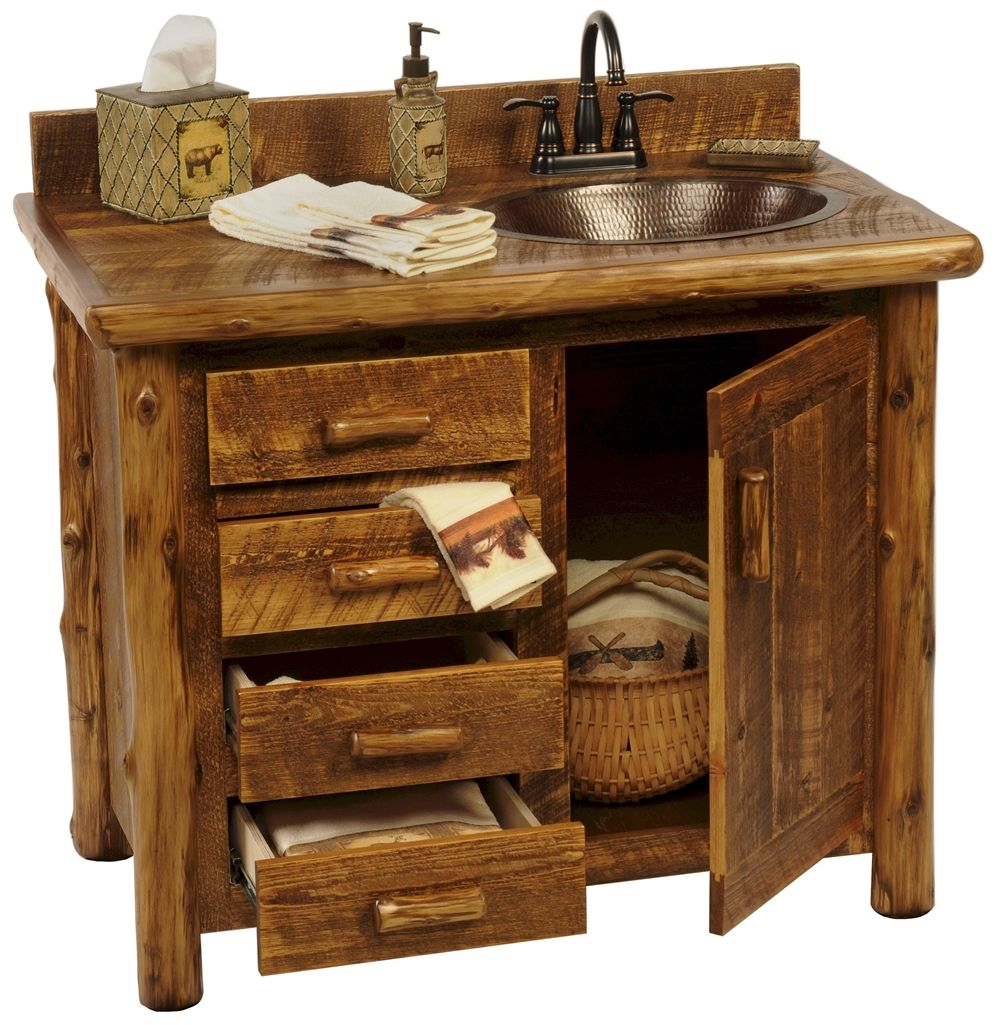 25 Rustic Style Ideas With Rustic Bathroom Vanities Remodel intended for sizing 1000 X 1025