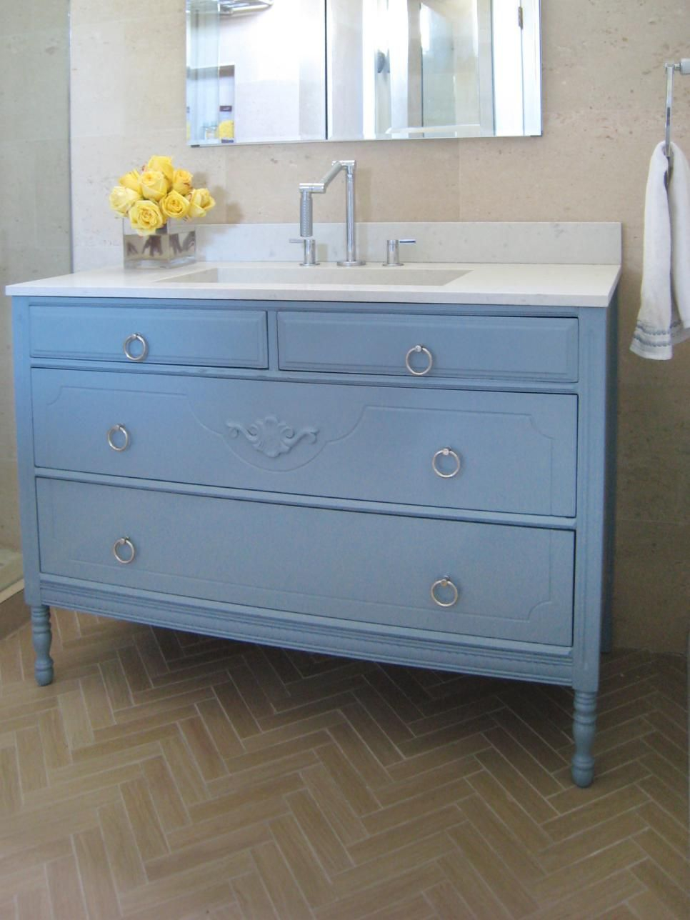 25 Ways To Upcycle Your Old Stuff Repurpose Diy Bathroom Vanity in proportions 966 X 1288